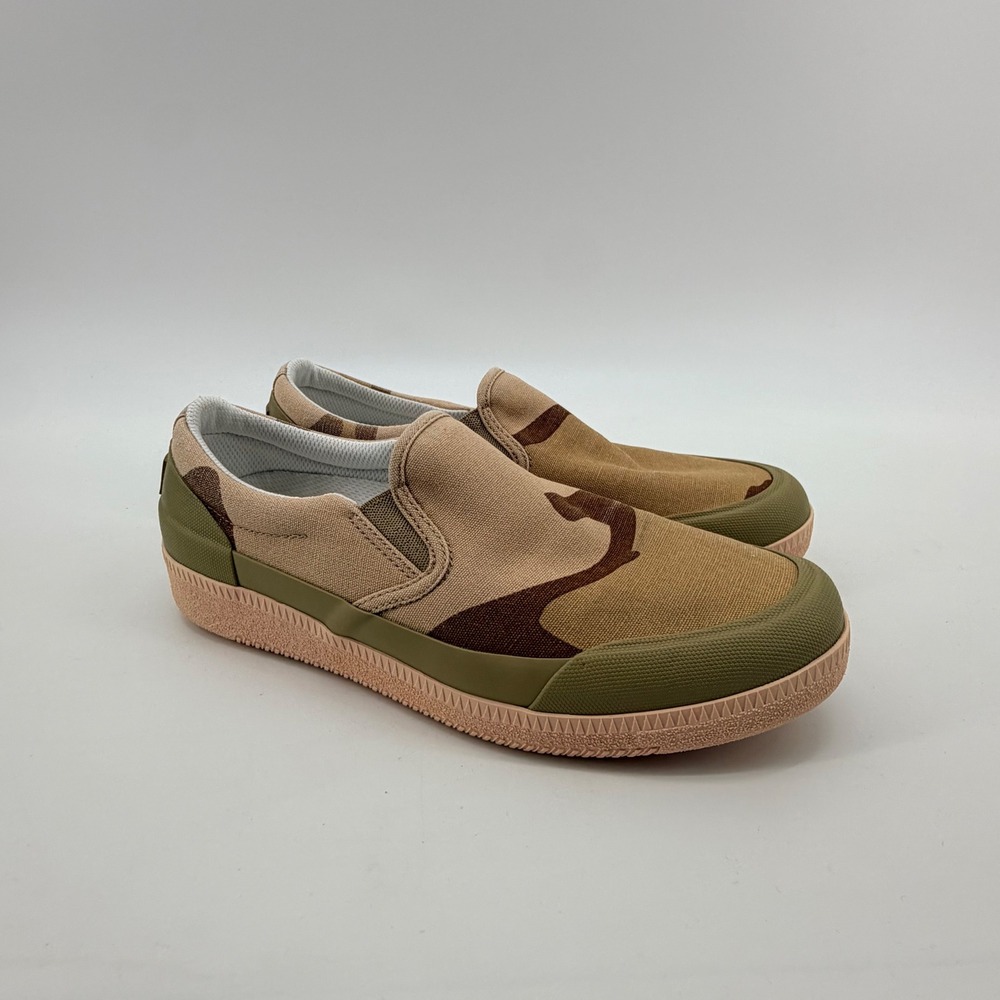 Hunter Slip On Sneakers Womens 5 Tan Camo Canvas Low Top Desert Camouflage Shoes